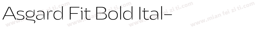 Asgard Fit Bold Ital字体转换